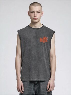 Machine Gun Kelly MGK Men's Black Mineral Washed Muscle Tee